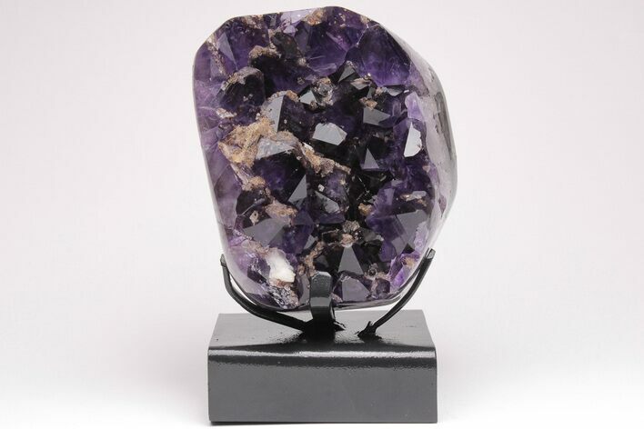 Dark Purple Amethyst Cluster With Stand - Large Points #206901